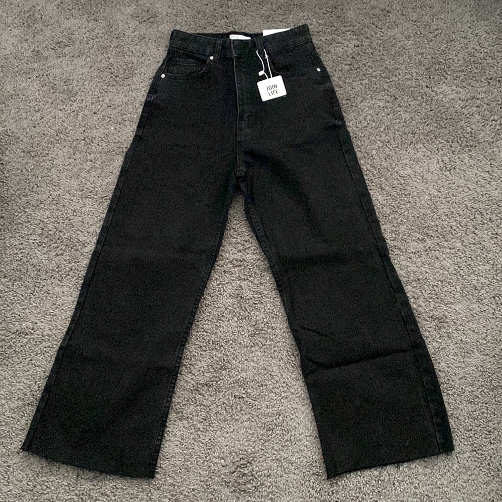 Wide-leg Cropped Denim